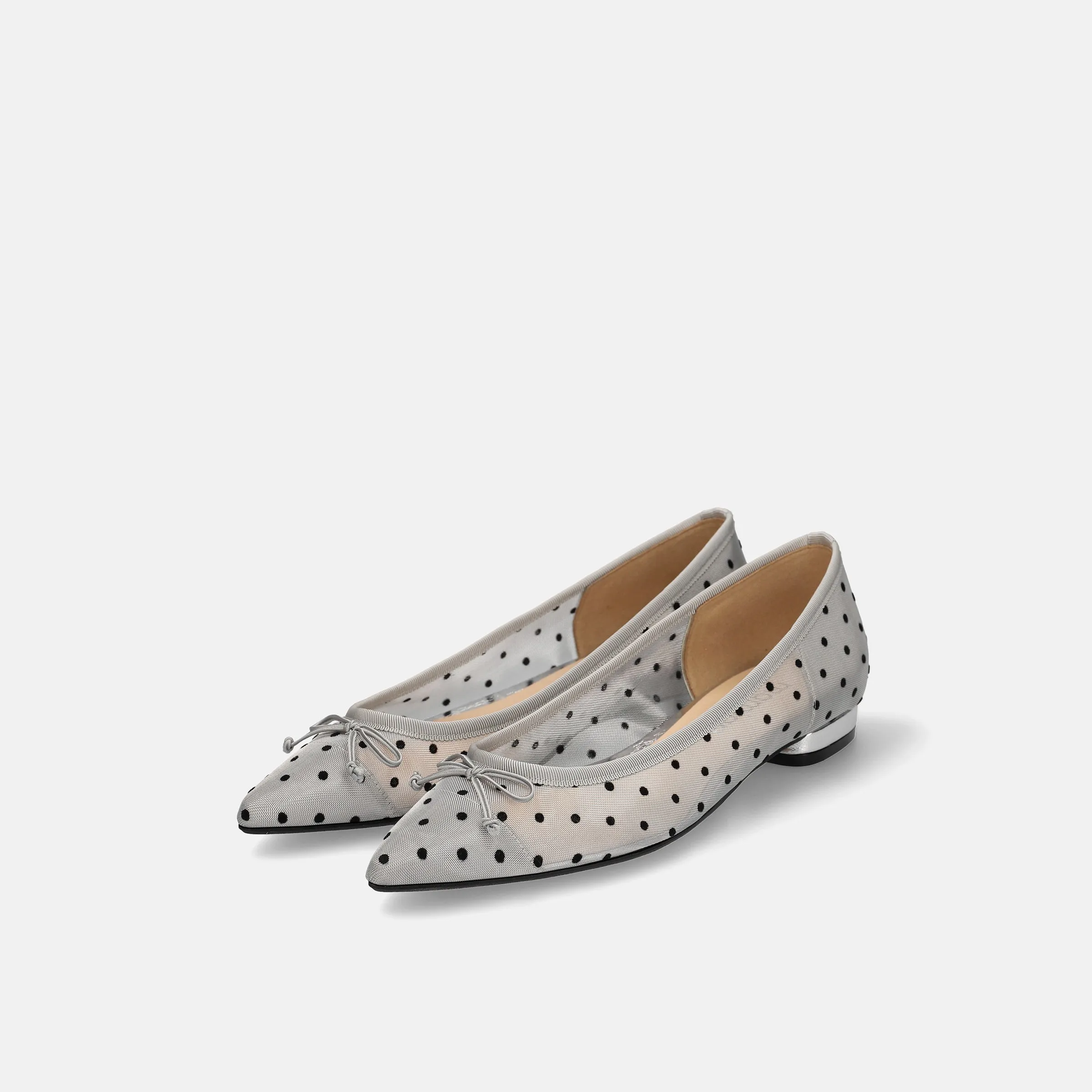 10%OFF: 2024SS: Dot Tulle Ballet Shoes (m17037) Silver TU