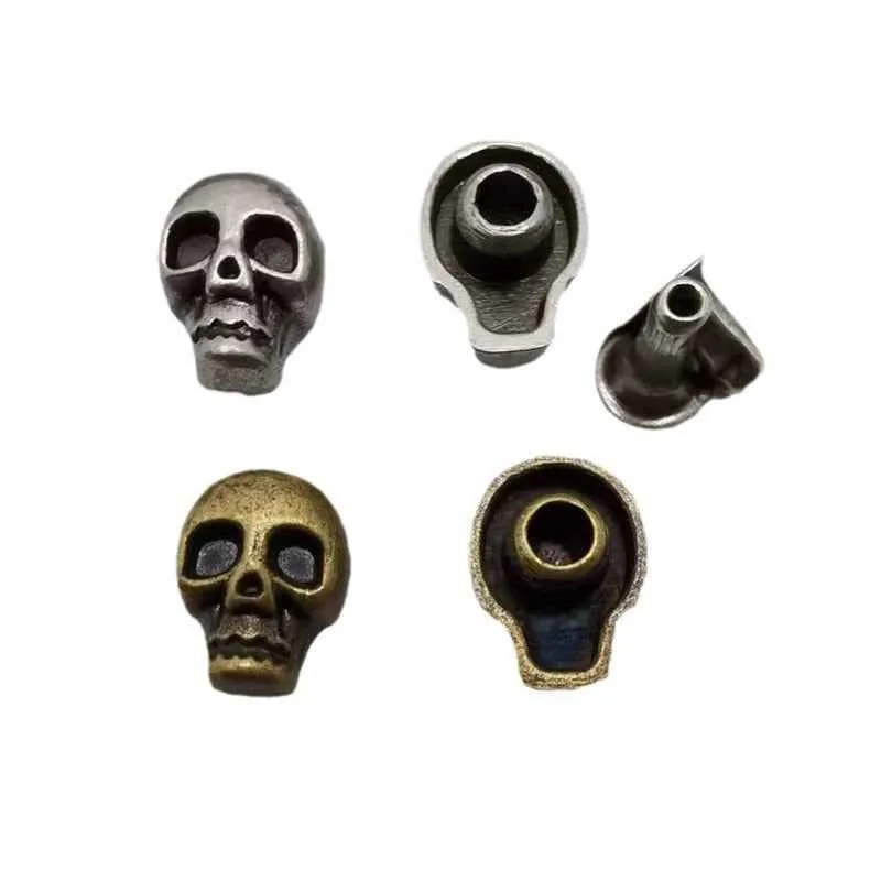 11x9MM Skull Head Punk Rivets – Gothic Metal Studs 30 Pack