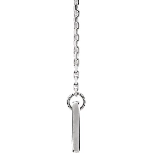 14K White Gold .025 CTW Bar