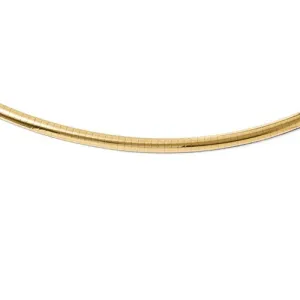 14kt. Yellow Gold 2mm Wide, 17'' Long Omega Style Necklace