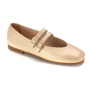1572 - Cream Leather Teen Mary Jane