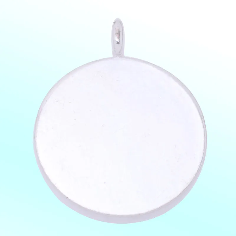 20 Silver Round Zinc Alloy Cameo Cabochon Setting,Pendant trays,fit 20mm cabochon