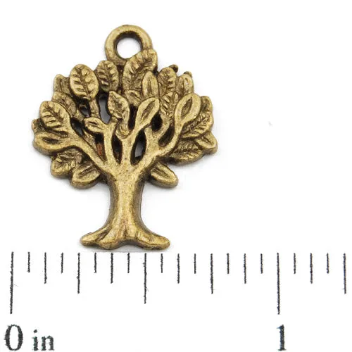 21*17mm Vintage antique bronze Zinc alloy Charms,tree,sold 200 pcs per pkg