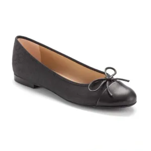 51391 - Black Soft Leather Flats for Teen/Women by Pretty Ballerinas