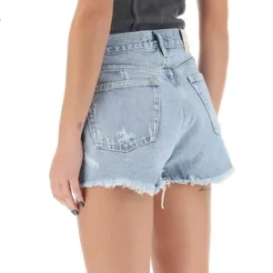 AGolde LA Parker distressed shorts jeans denim 28 vintage-washed mid rise