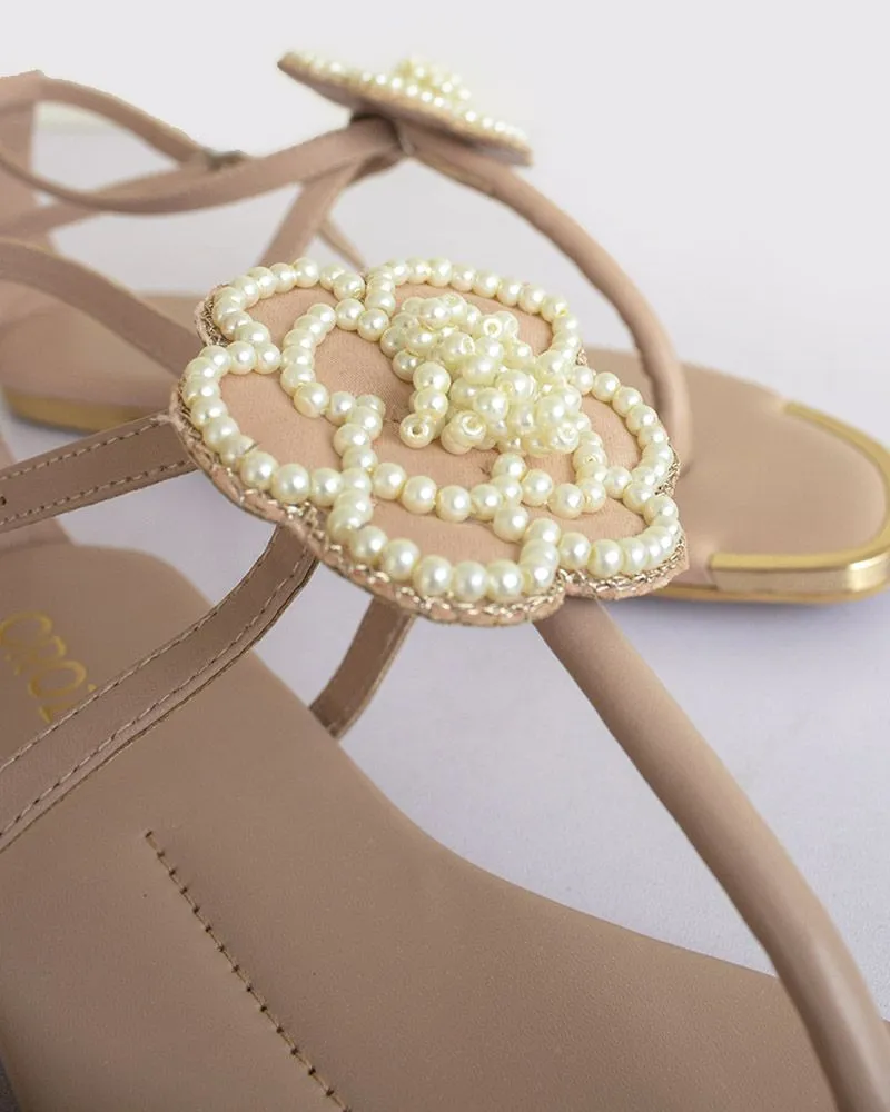 AMELIA Floral Handwork Sandals
