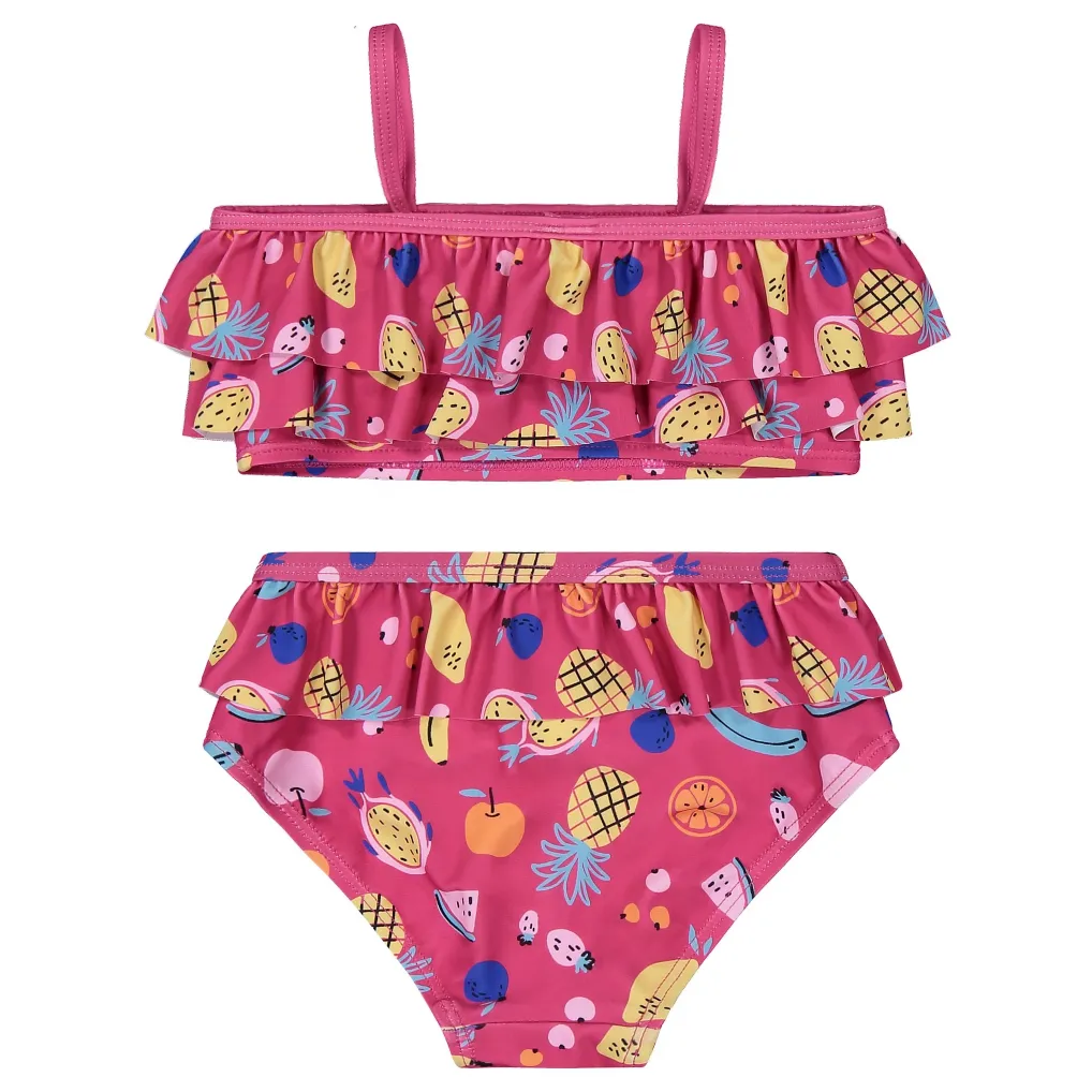 Andy & Evan Girls Fruit Ruffle Two-Piece Swimsuit UPF 50
