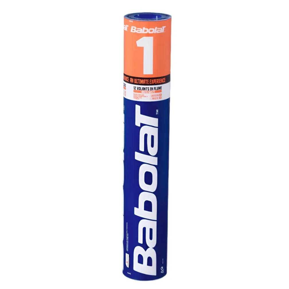 Babolat 1 Badminton Feather Shuttles / Shuttlecocks - Set of 12