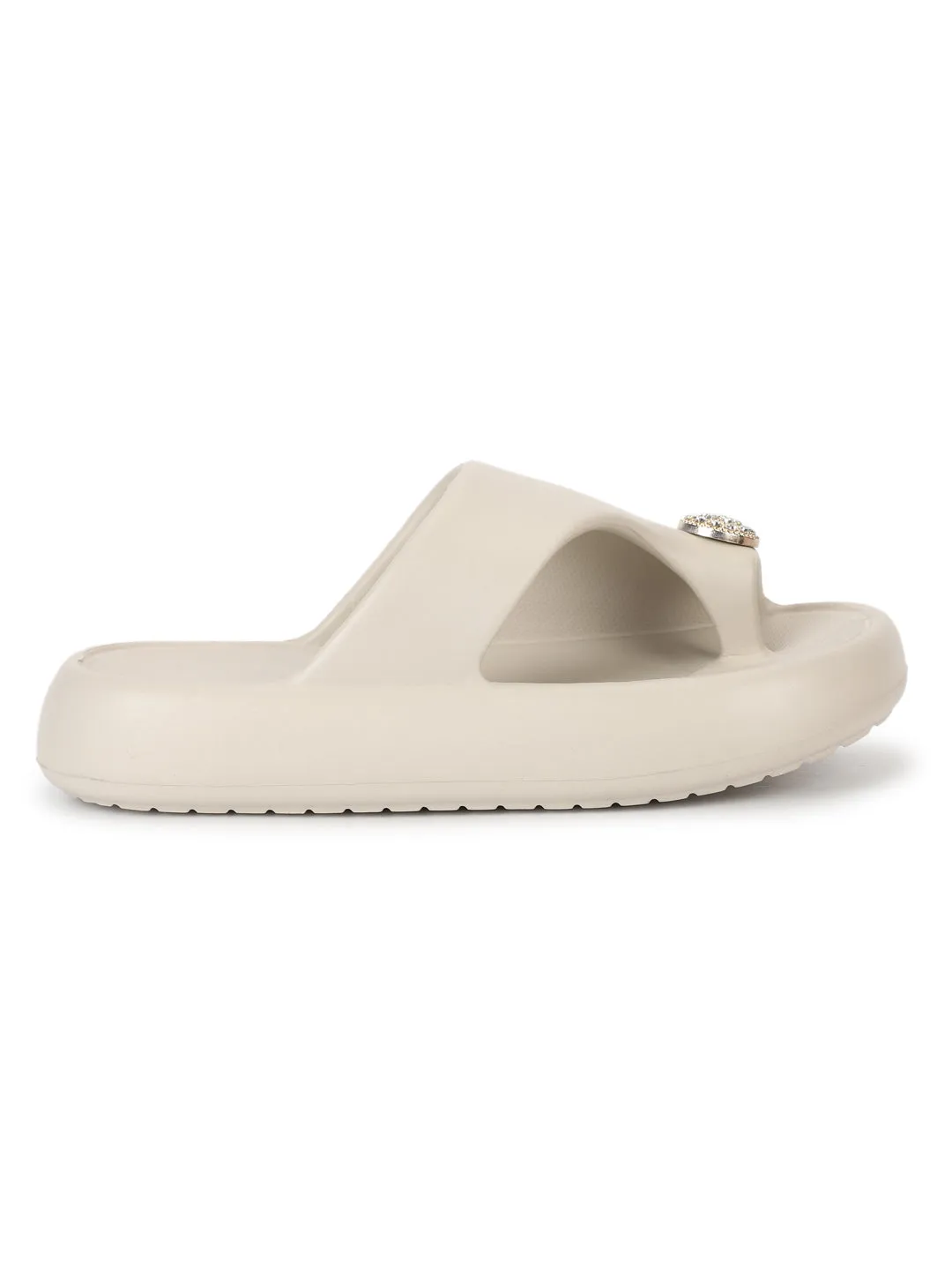 Bone PU Toe Ring Slip-On Flats (TC-RS4200-BON)