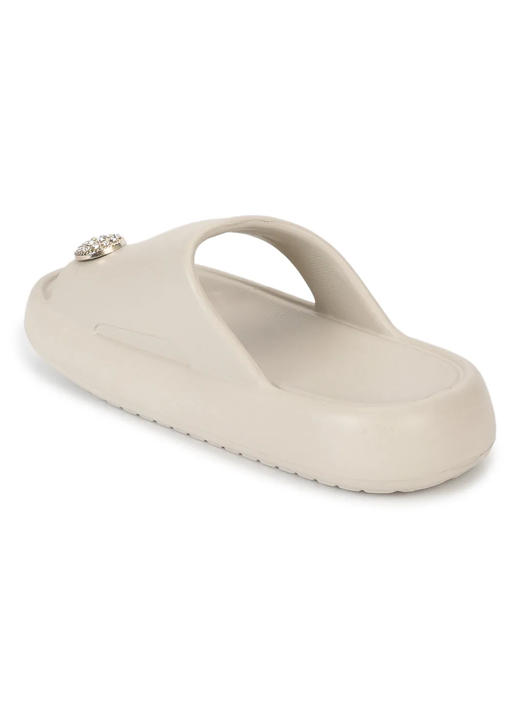Bone PU Toe Ring Slip-On Flats (TC-RS4200-BON)