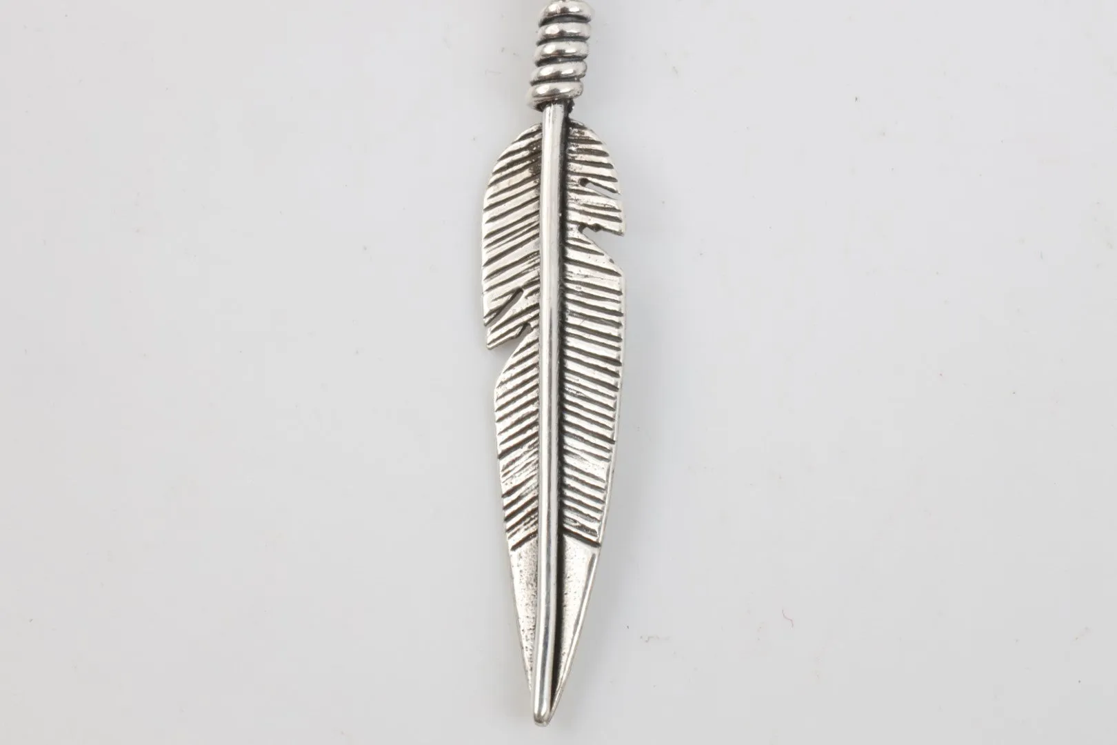 Carolyn Pollack 925 4.91tcw Turquoise American West Feather Pendant (11.28g.)