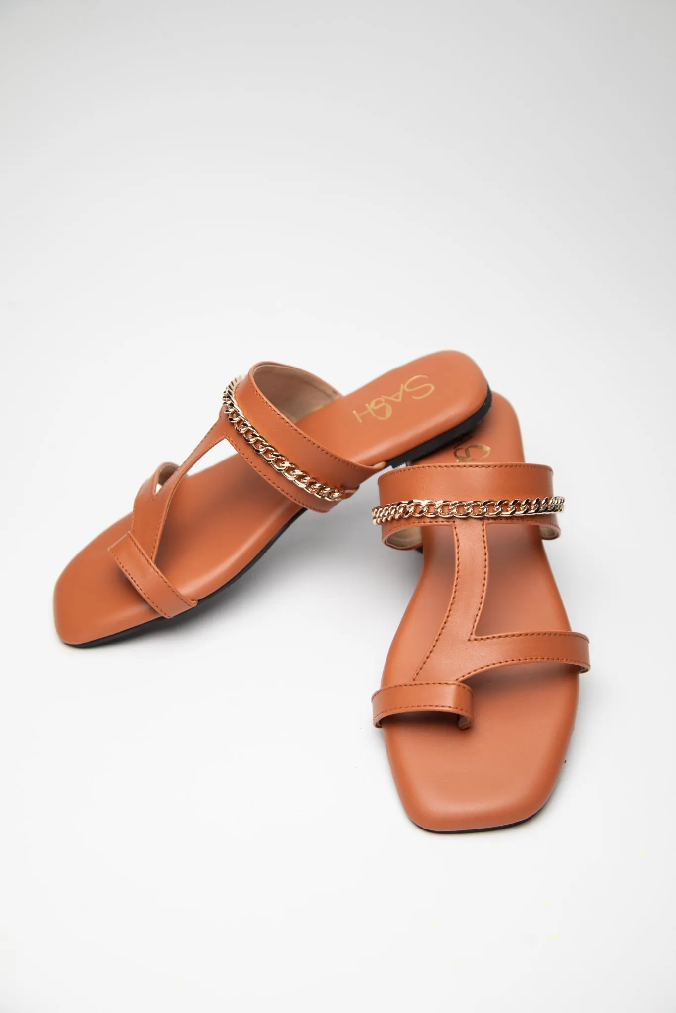 Chained Flats - Tan