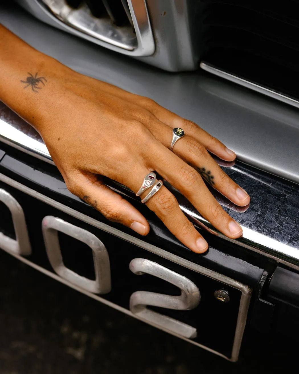 Cleo Purple Sapphire Silver Ring