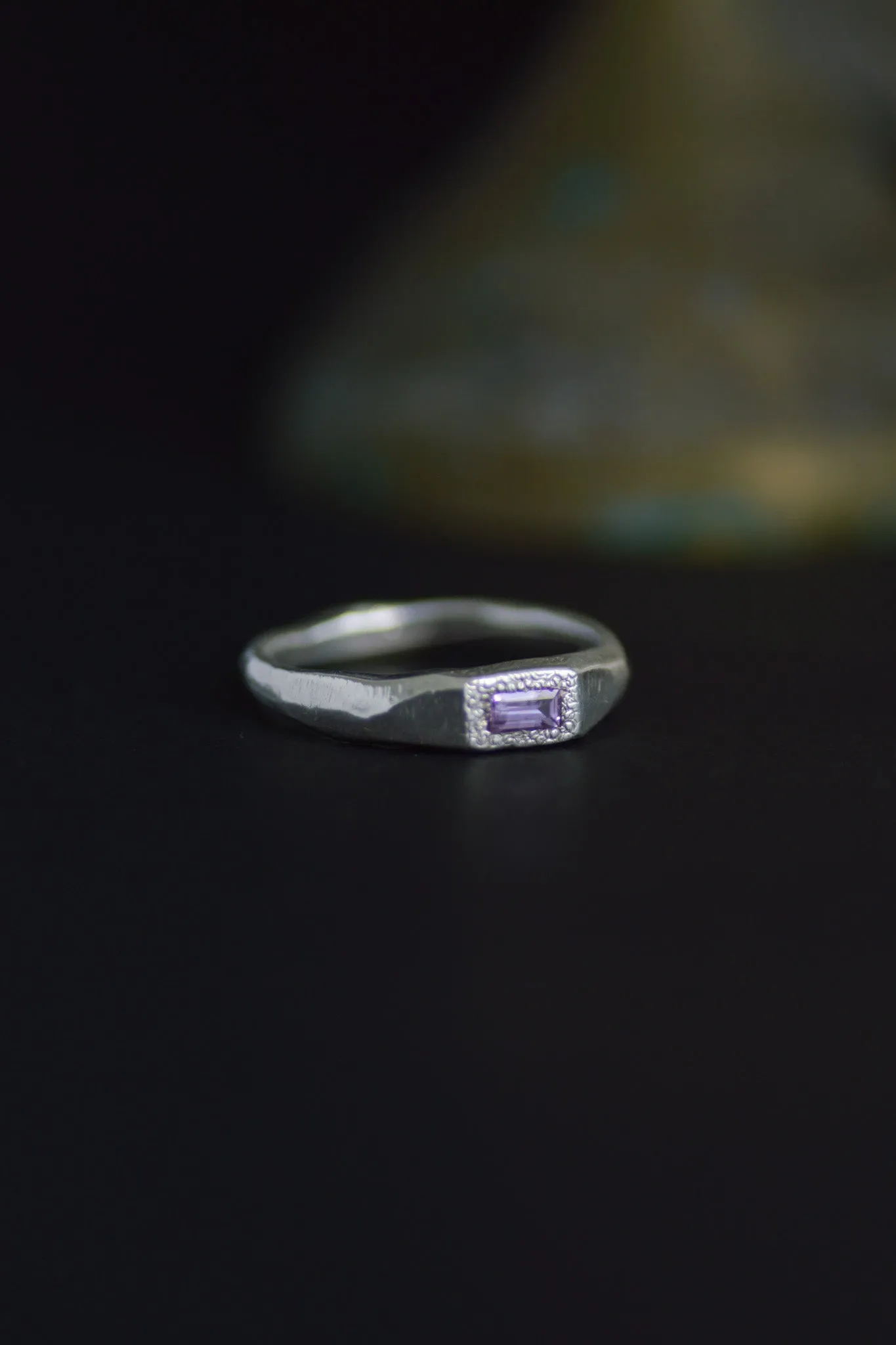 Cleo Purple Sapphire Silver Ring
