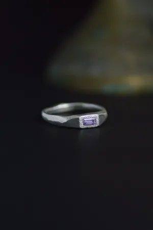 Cleo Purple Sapphire Silver Ring