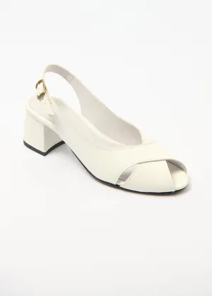 Comfort width crossed strap heeled sandals