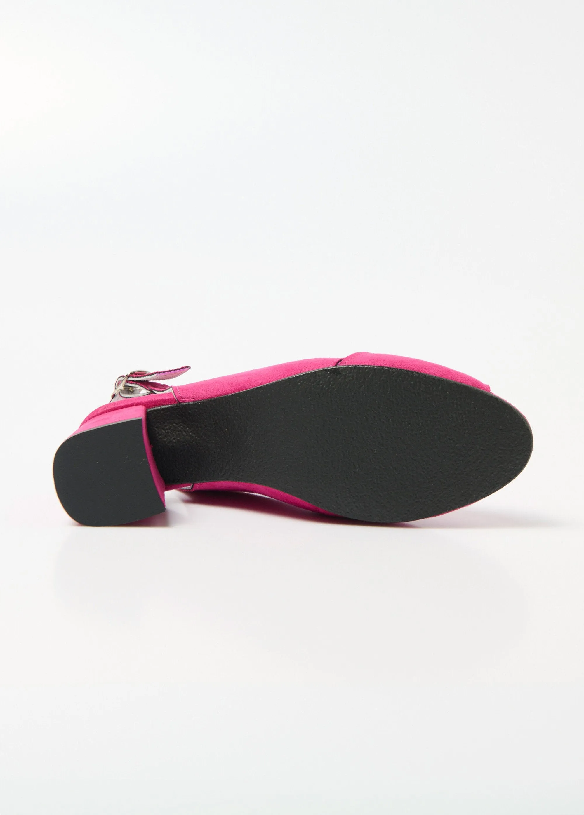 Comfort width crossed strap heeled sandals