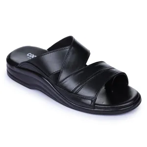 Coolers Casual Black Slippers For Men 7123-79 By Liberty