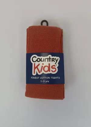 Country Kids - Luxury cotton tights - Rust