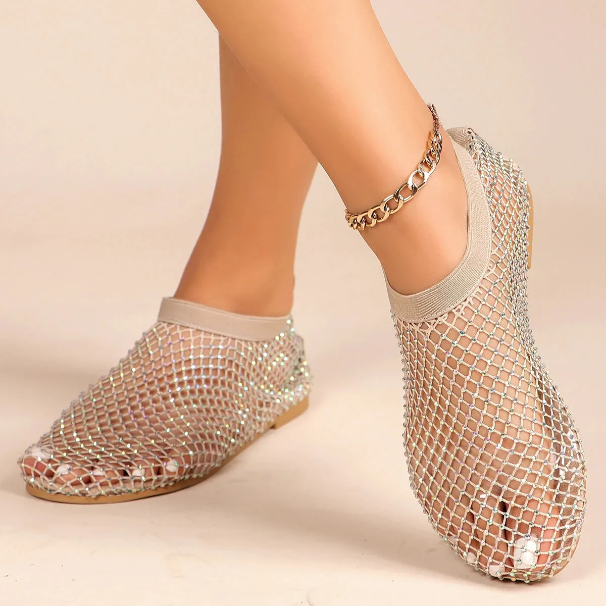 DiamondGaze Flat Sandals