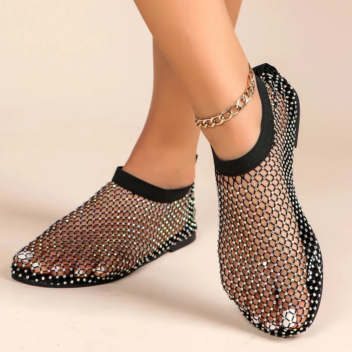 DiamondGaze Flat Sandals