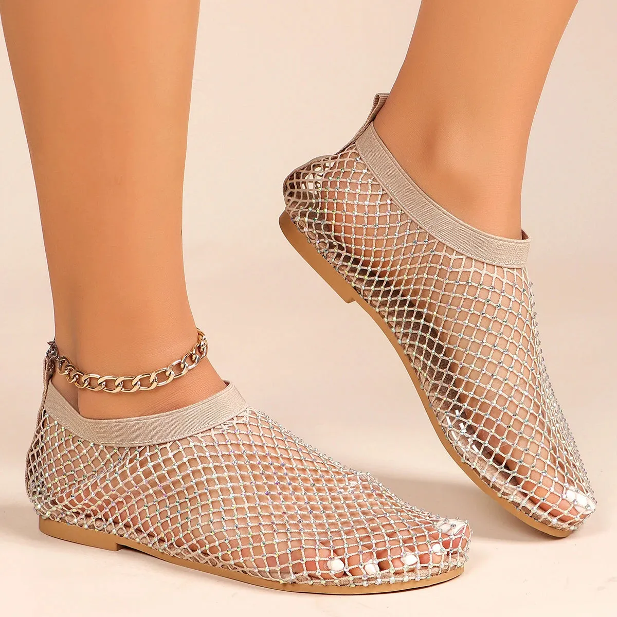DiamondGaze Flat Sandals