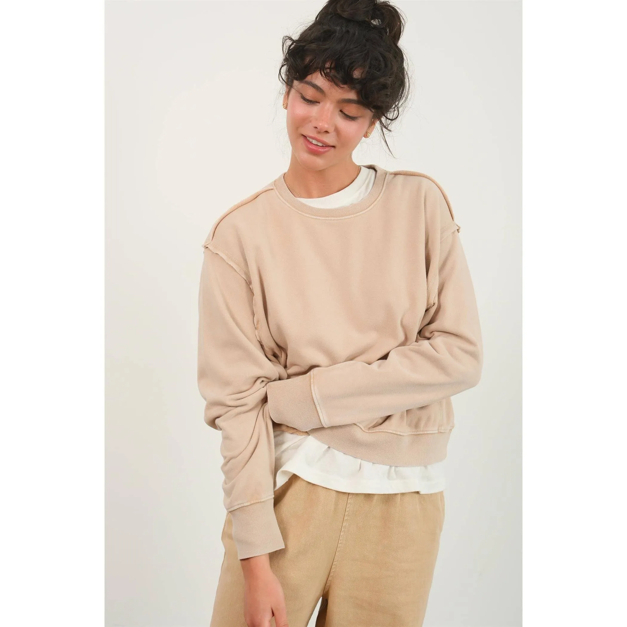 Drop Shoulders Crewneck HYFVE Sweatshirt: Dark Green