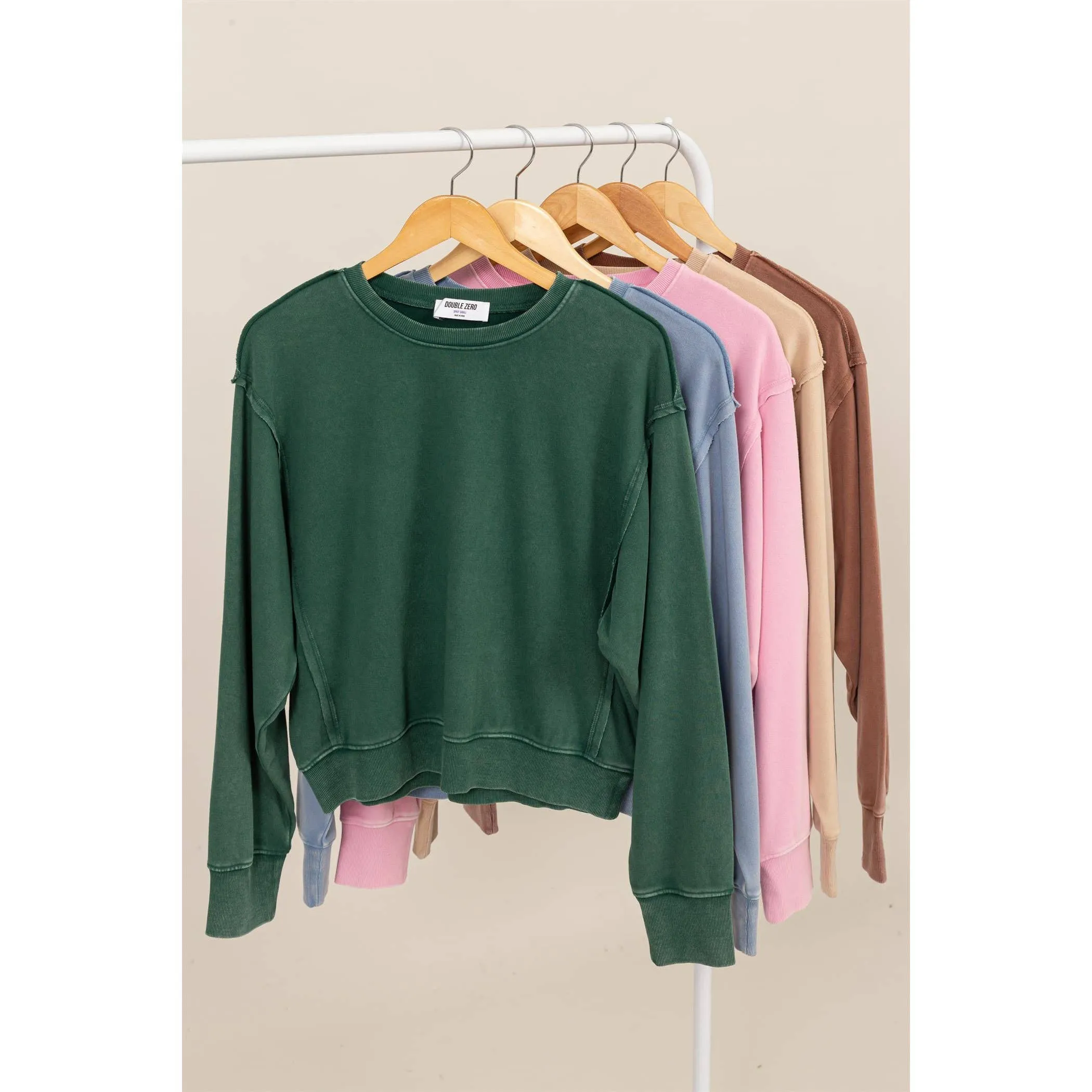 Drop Shoulders Crewneck HYFVE Sweatshirt: Dark Green