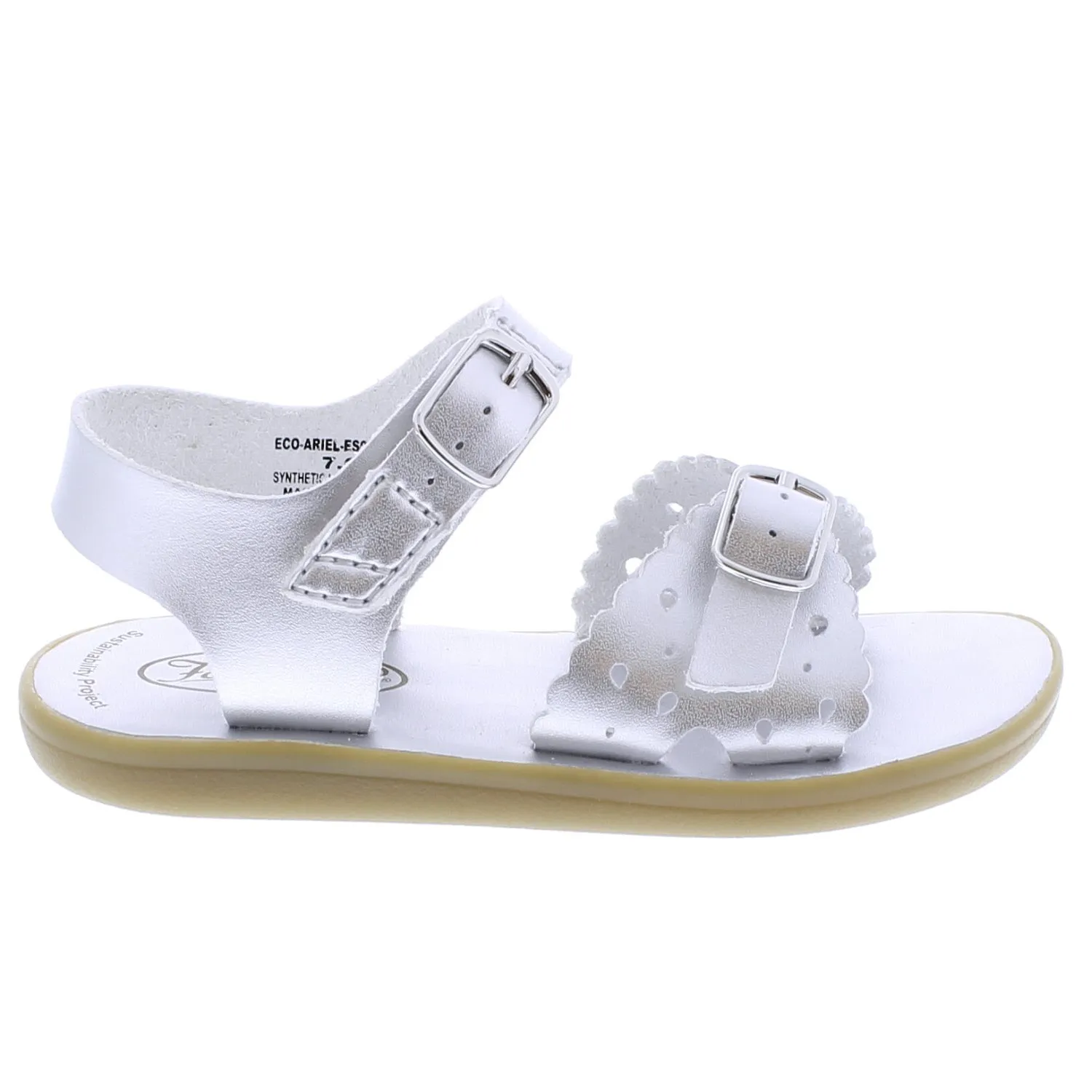 Eco-Ariel Velcro Silver Sandal – Stylish, Durable & Comfortable Summer Shoe for Kids