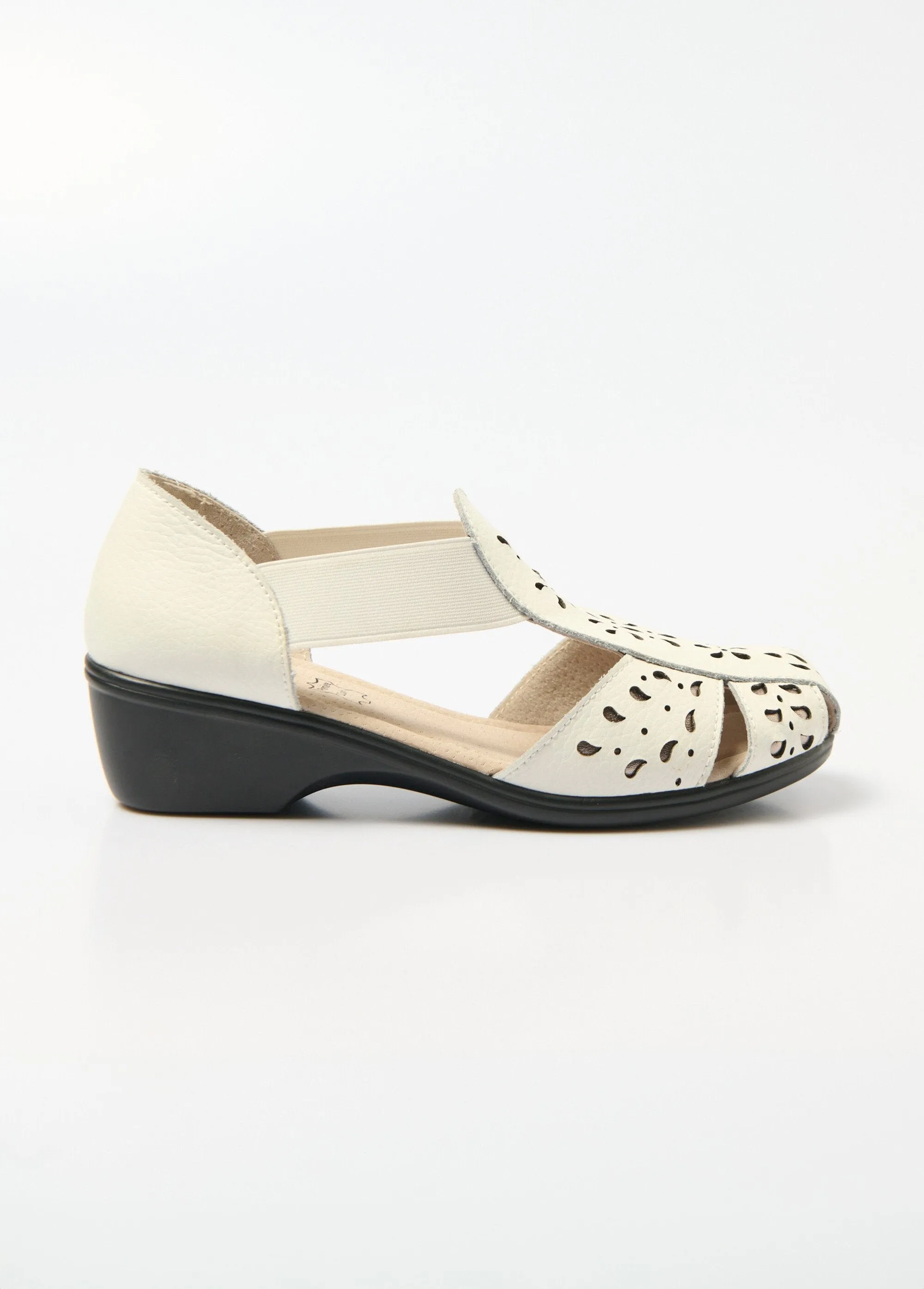 Elasticated comfort width sandals