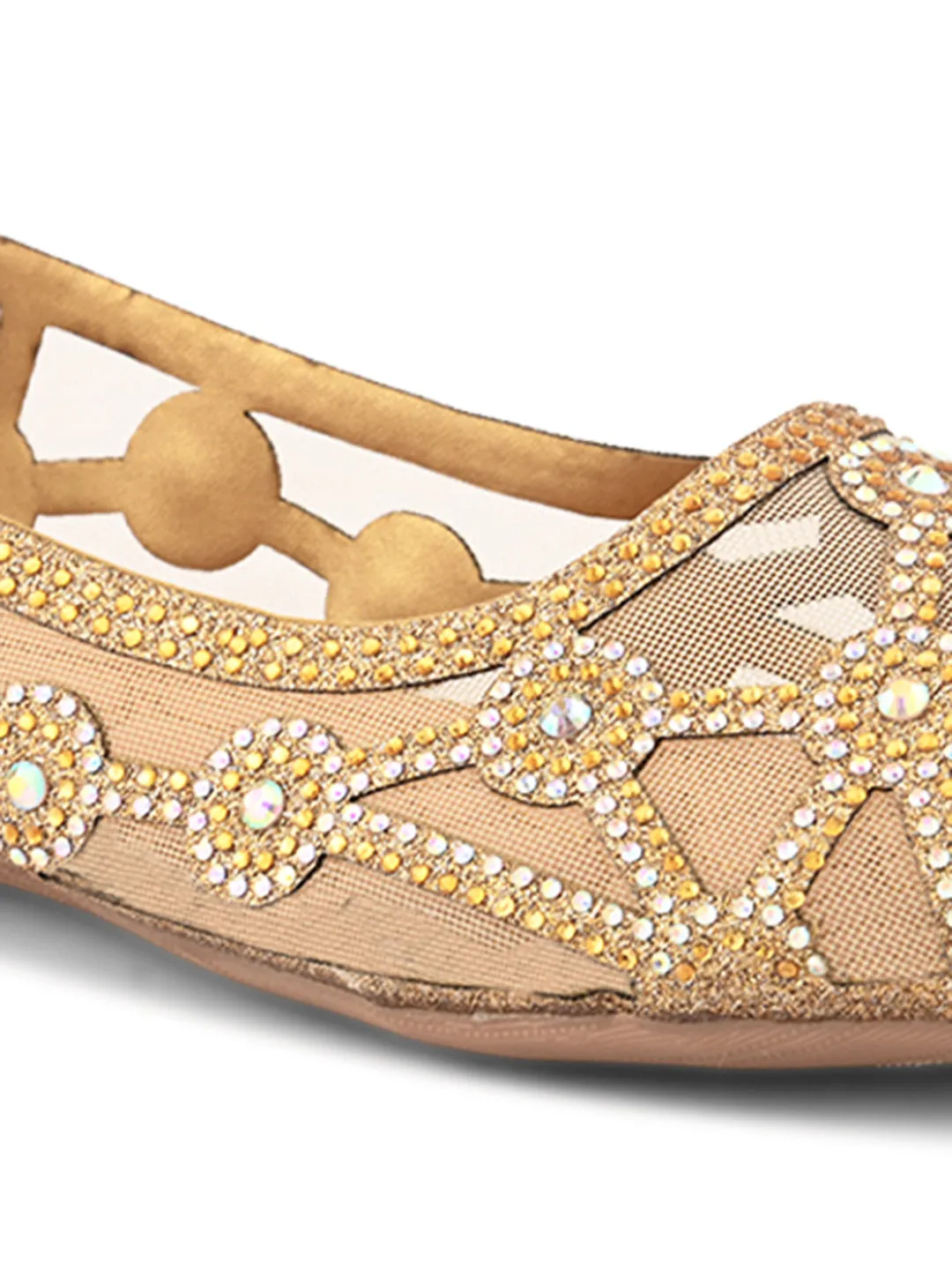 Elegant Rhinestone Embellished Flats