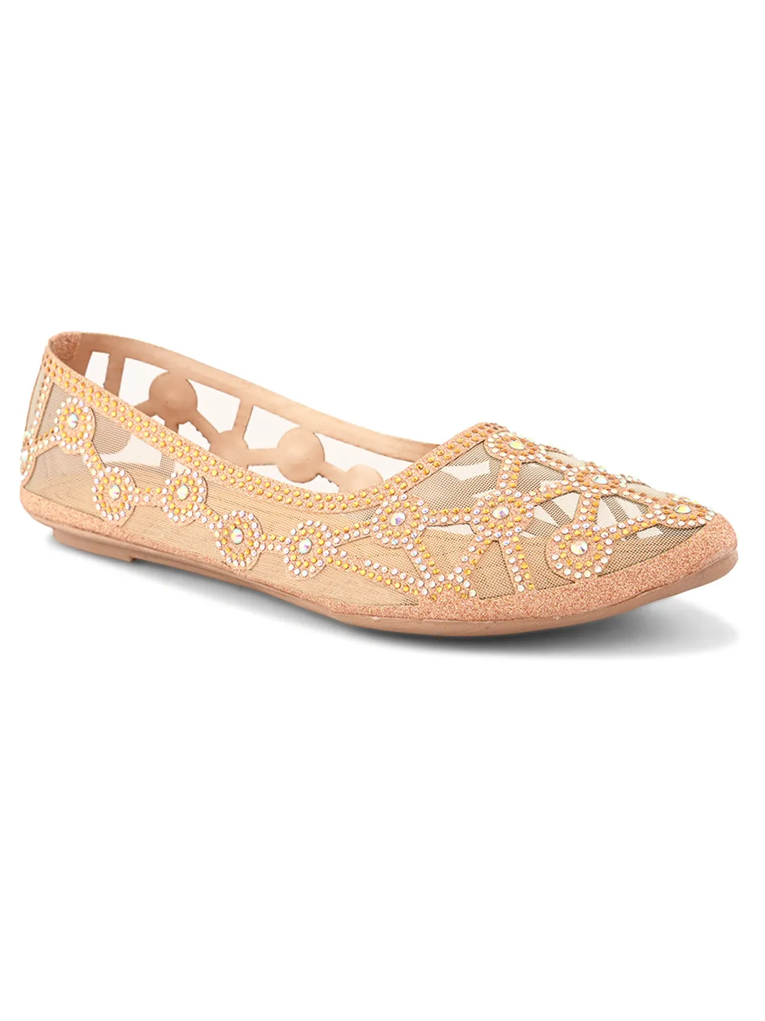 Elegant Rhinestone Embellished Flats