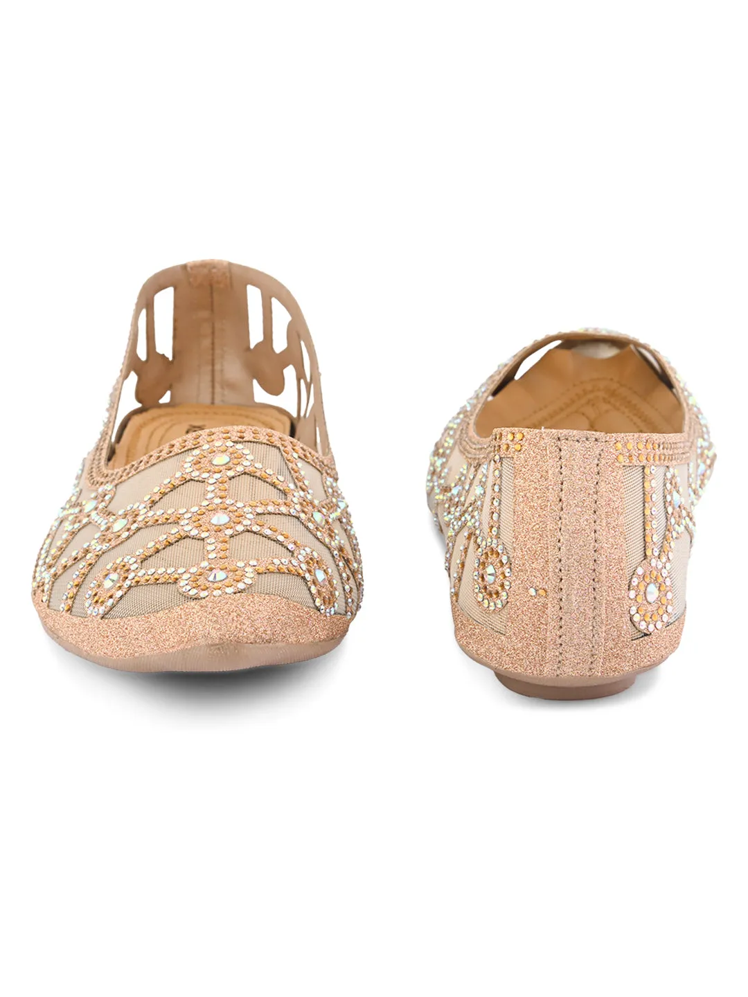 Elegant Rhinestone Embellished Flats