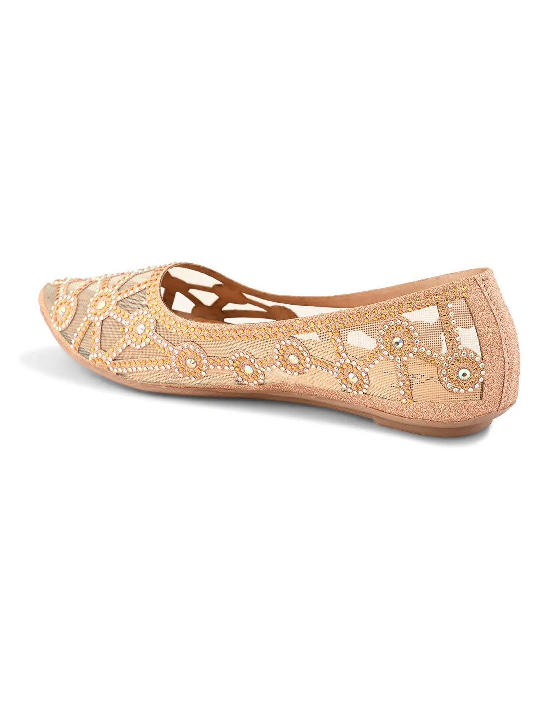 Elegant Rhinestone Embellished Flats