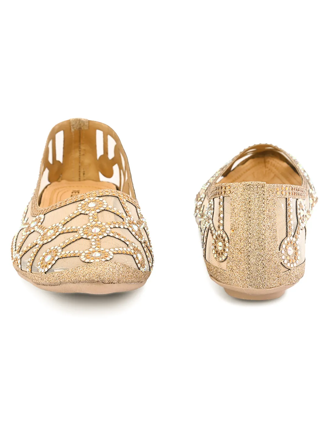 Elegant Rhinestone Embellished Flats