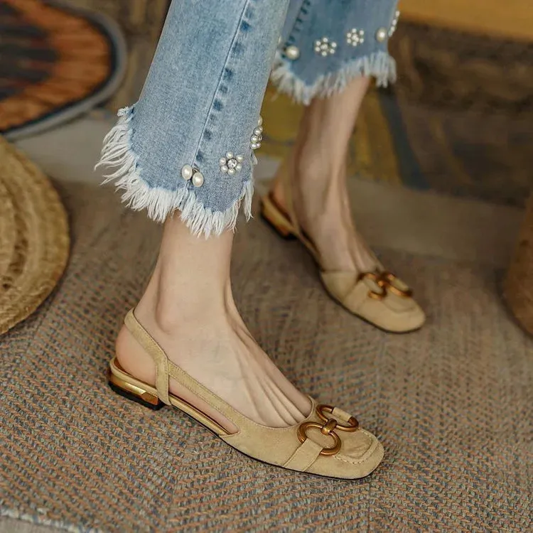 Elise Suede Slingbacks