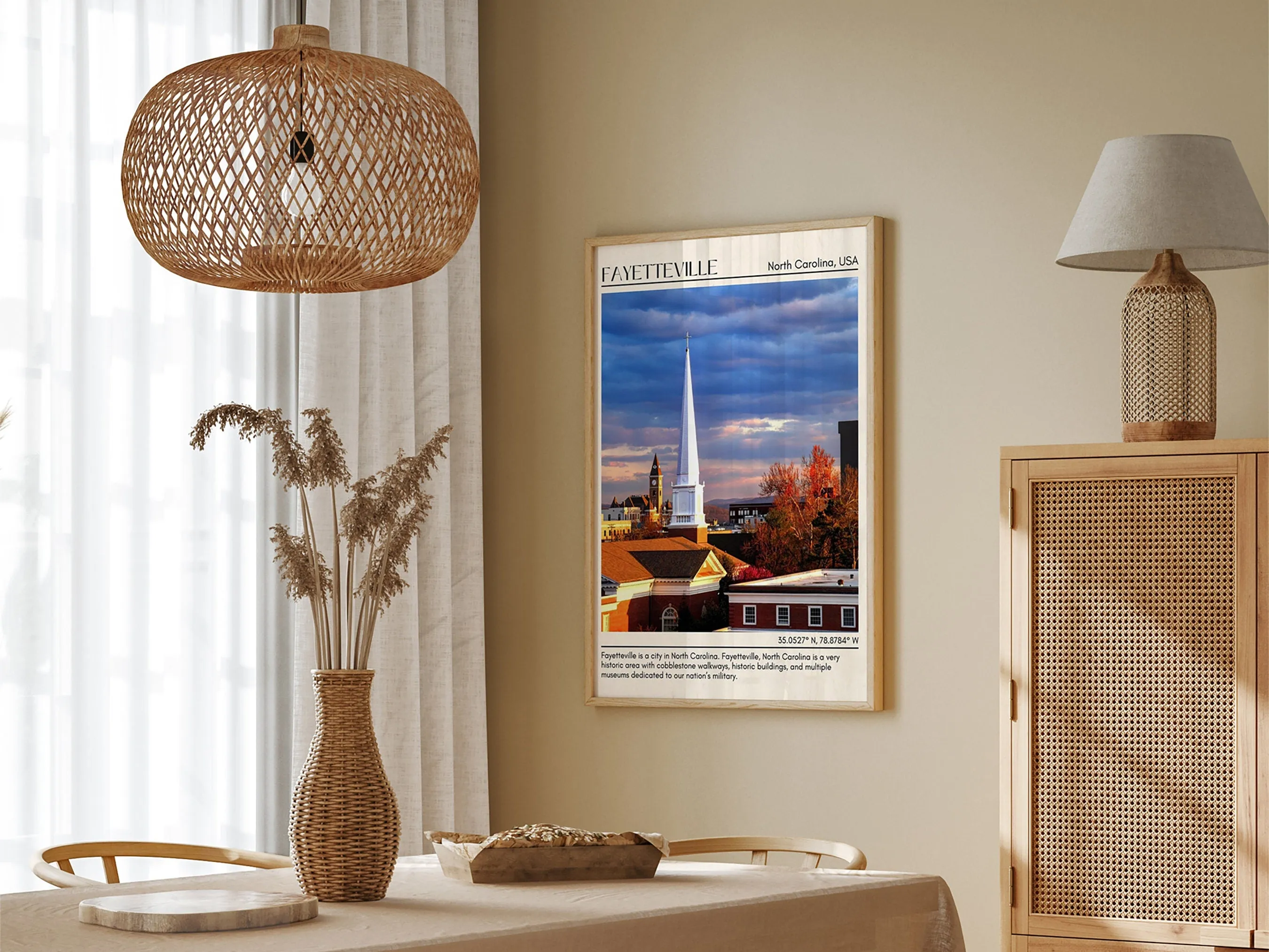 Fayetteville Minimal Wall Art, North Carolina, USA Poster