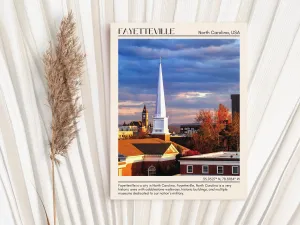Fayetteville Minimal Wall Art, North Carolina, USA Poster