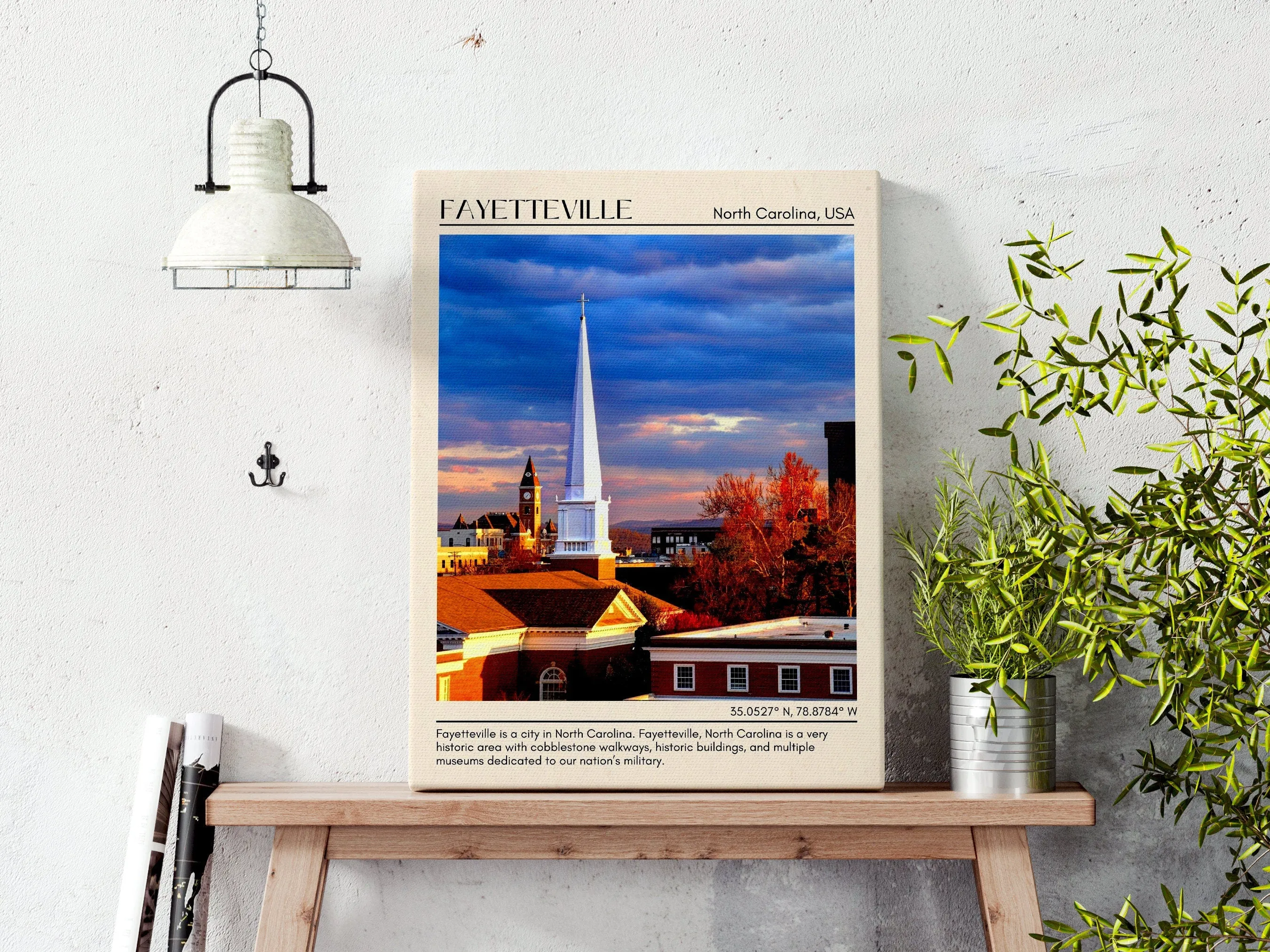 Fayetteville Minimal Wall Art, North Carolina, USA Poster