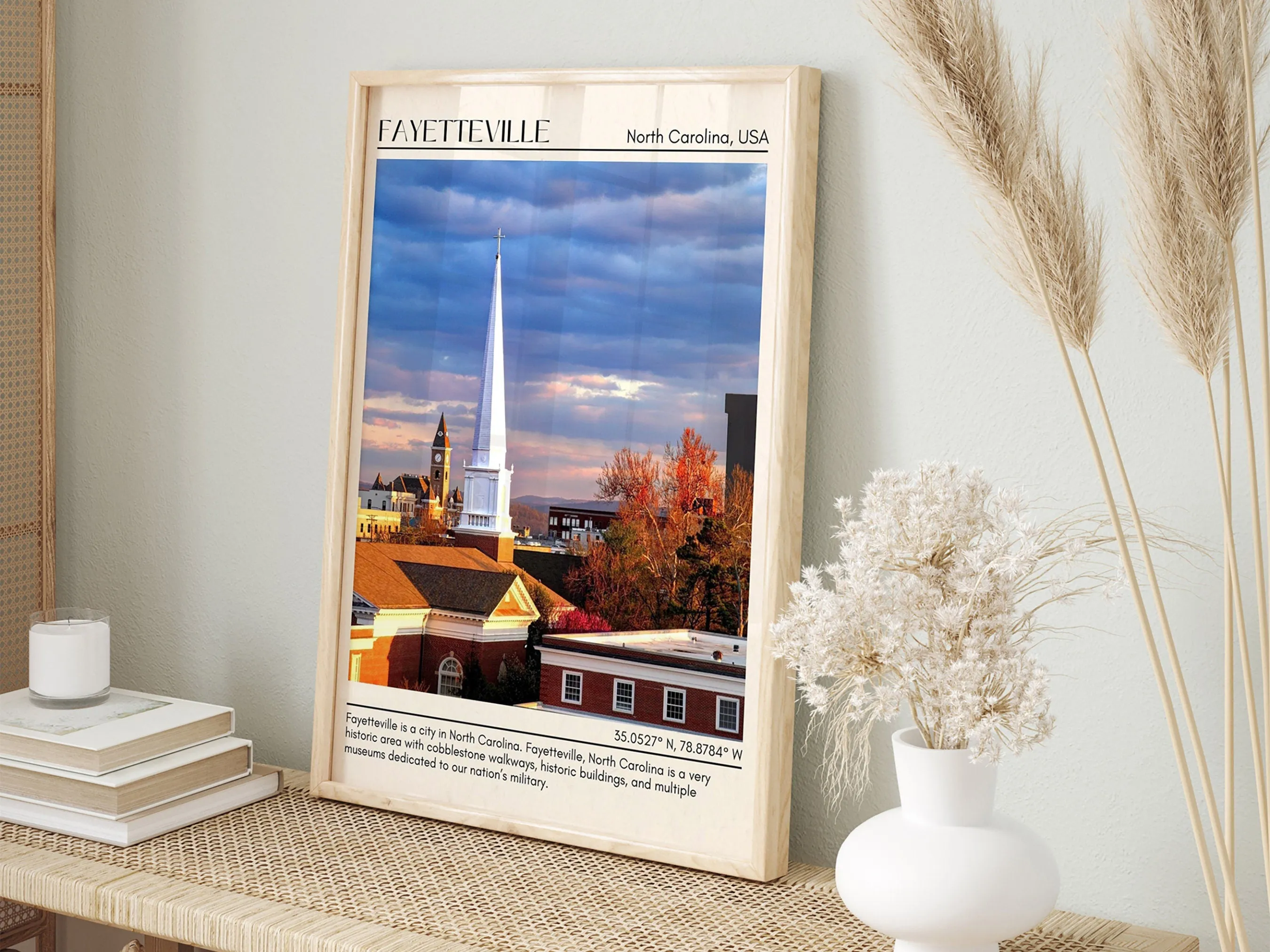 Fayetteville Minimal Wall Art, North Carolina, USA Poster