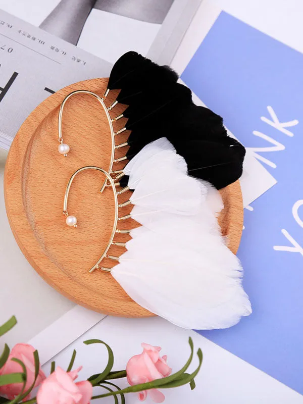 Feather 1pcs Hanging Earrings