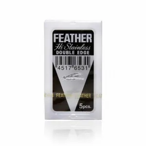 Feather Hi Stainless  Double Edge Razor Shaving Blades