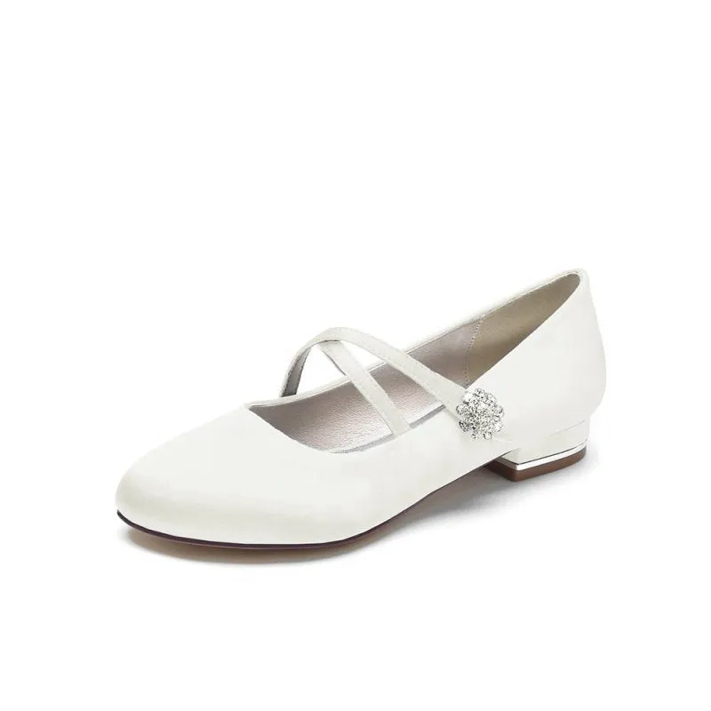 Flats with Rhinestone Buckle Party