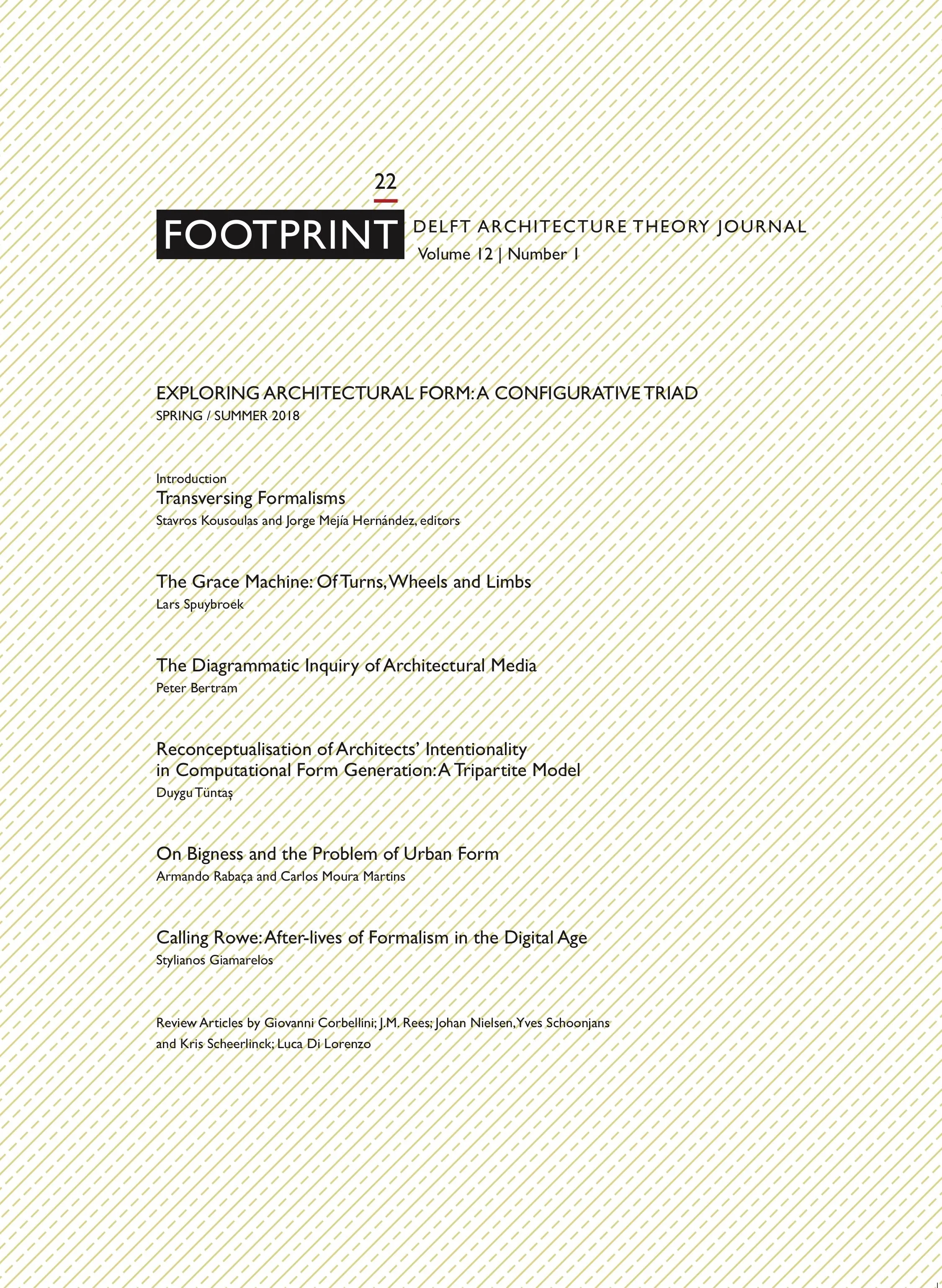 Footprint 22 Exploring Architectural Form: A Configurative Triad