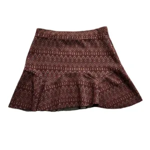 Free People red &amp; yellow knit mini skirt size M NWT