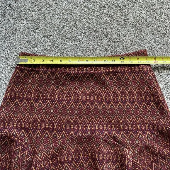 Free People red &amp; yellow knit mini skirt size M NWT