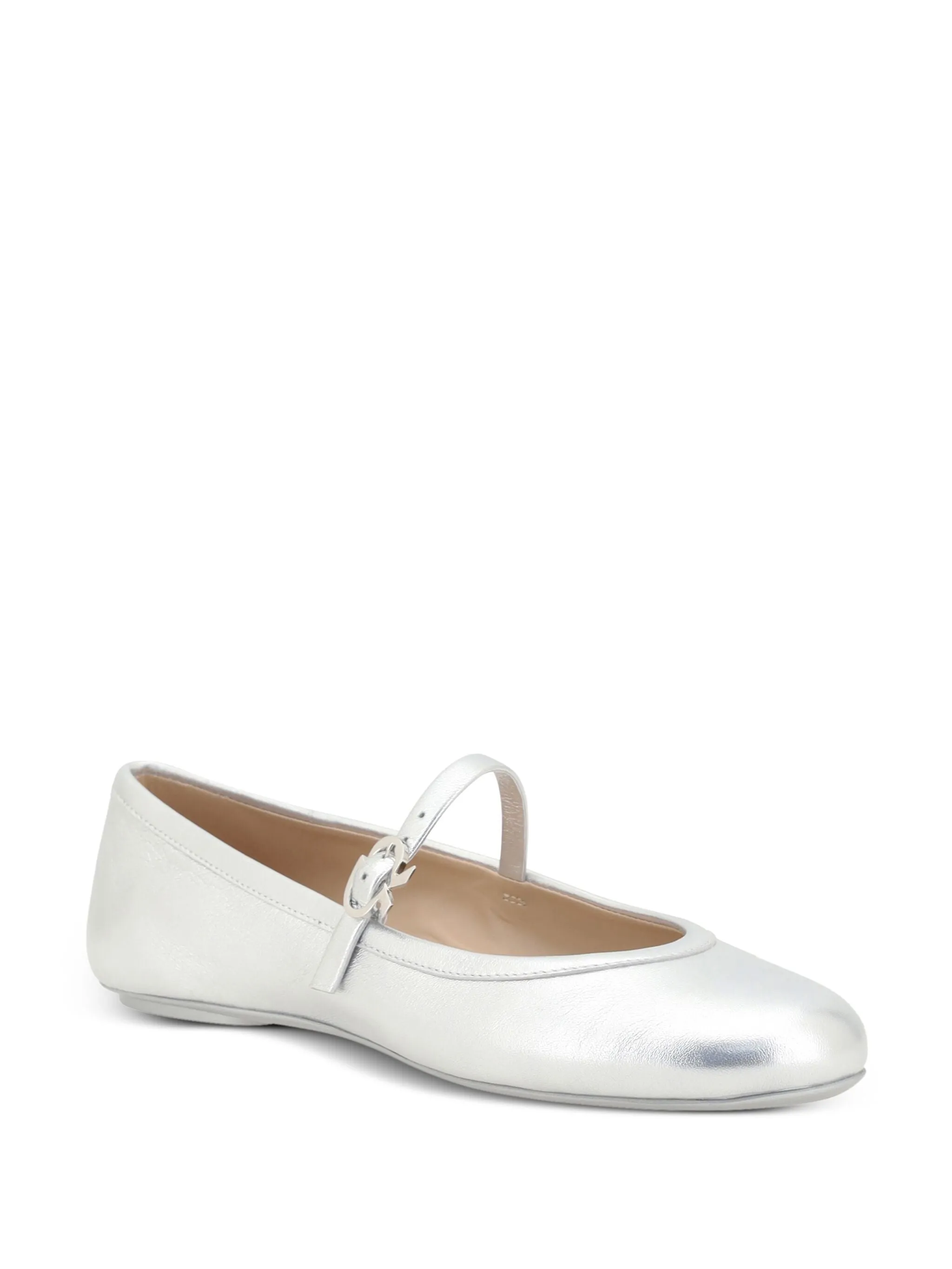 GIANVITO ROSSI Elegant Nappa Silk Washed Ballerina Flats