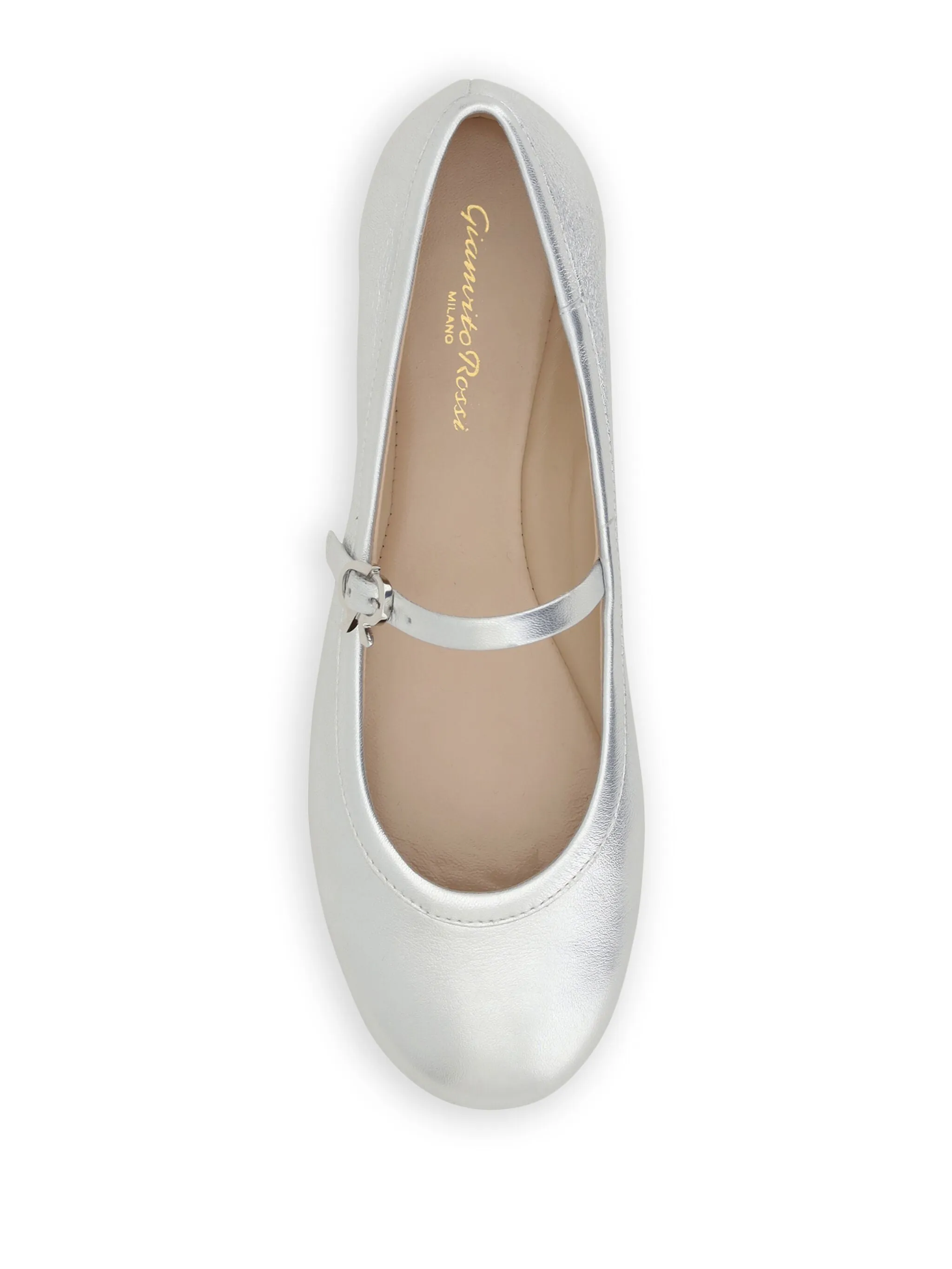 GIANVITO ROSSI Elegant Nappa Silk Washed Ballerina Flats