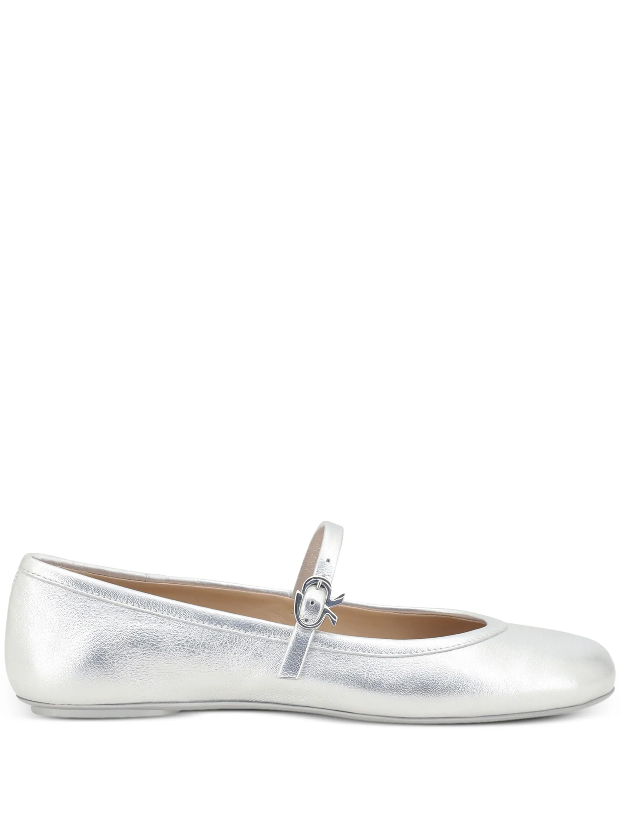 GIANVITO ROSSI Elegant Nappa Silk Washed Ballerina Flats