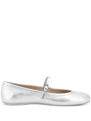 GIANVITO ROSSI Elegant Nappa Silk Washed Ballerina Flats